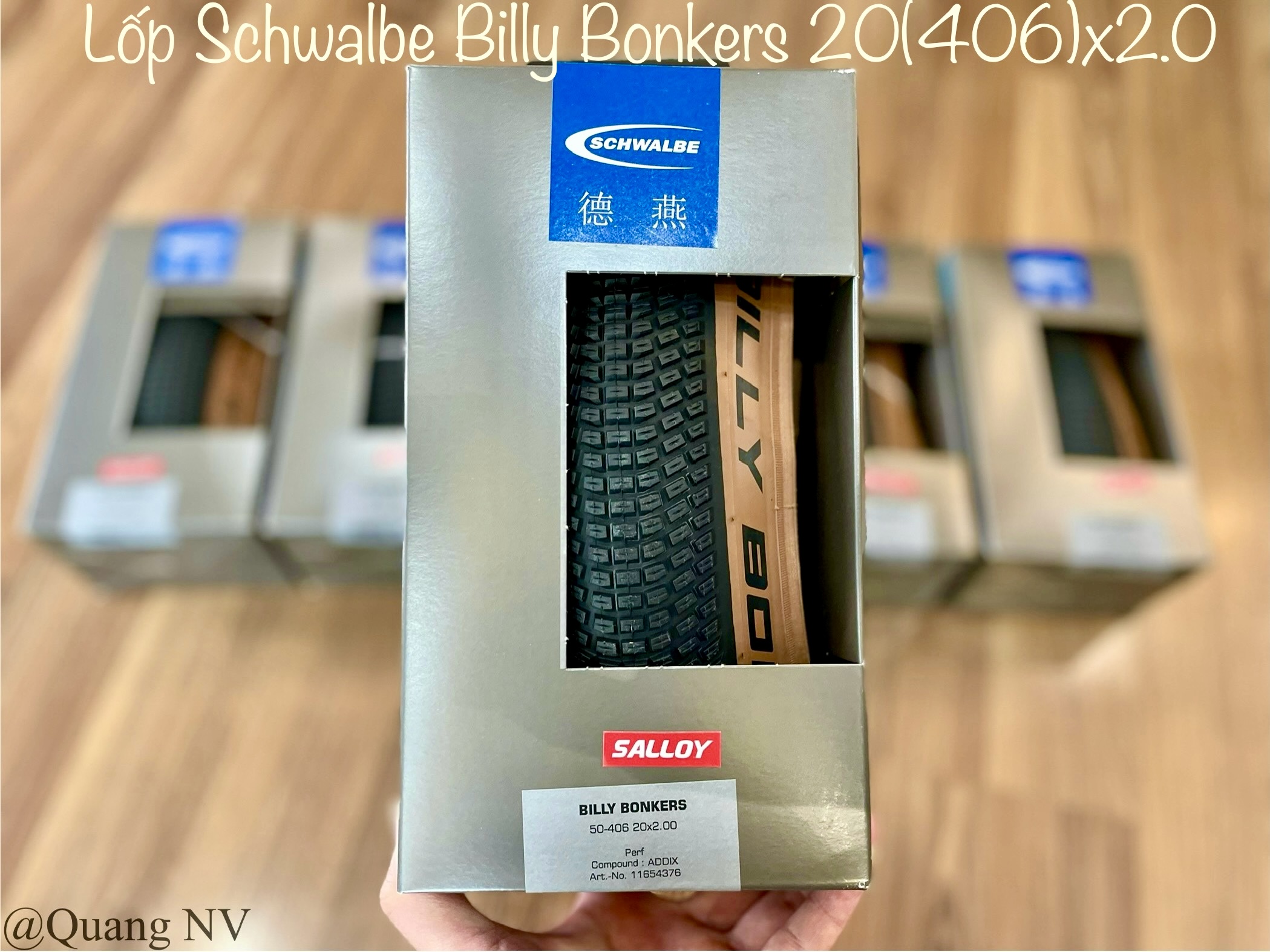 Lốp (vỏ) gấp xe đạp Schwalbe Billy Bonkers 20(406)*2.0
