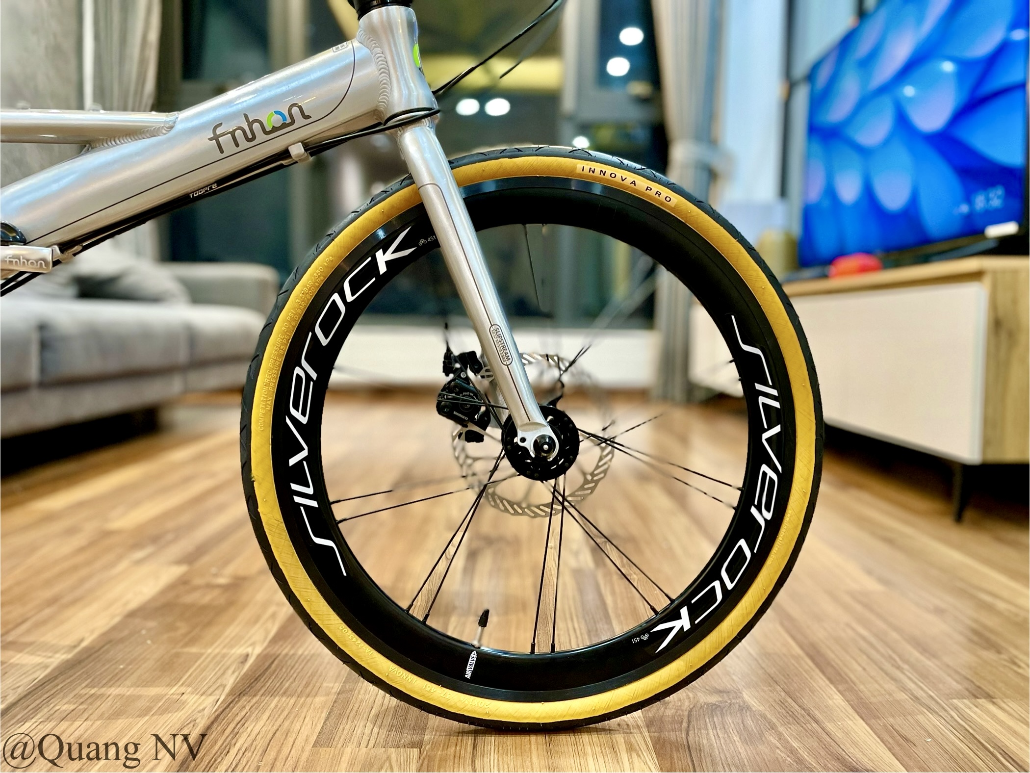 Xe đạp gấp ráp theo yêu cầu Fnhon Monsoon 20' phanh đĩa màu Silver