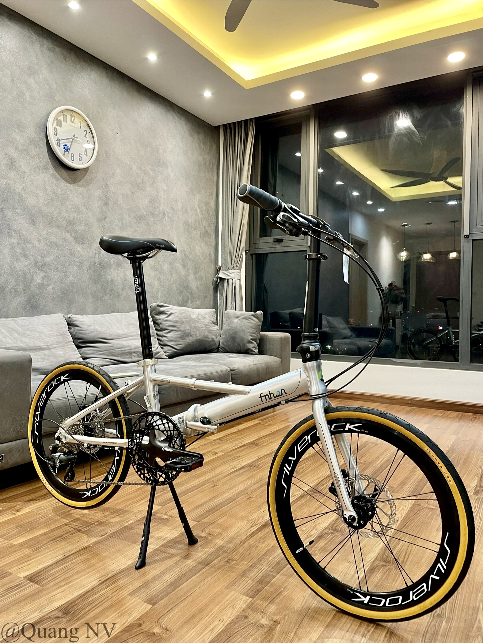 Xe đạp gấp ráp theo yêu cầu Fnhon Monsoon 20' phanh đĩa màu Silver