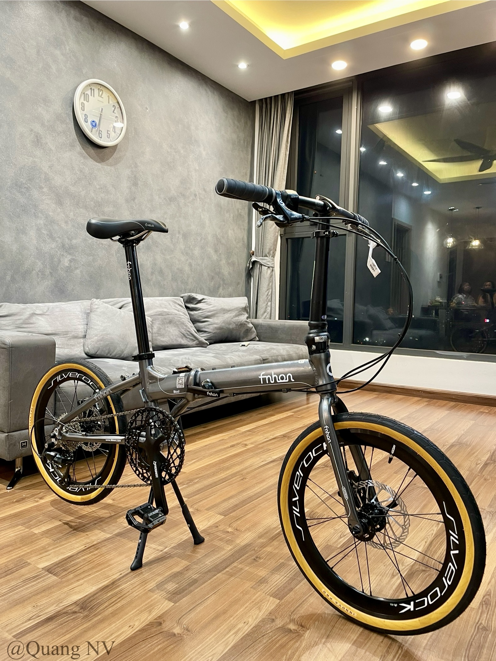 Xe đạp gấp ráp theo yêu cầu Fnhon Blast 20' phanh đĩa màu Grey