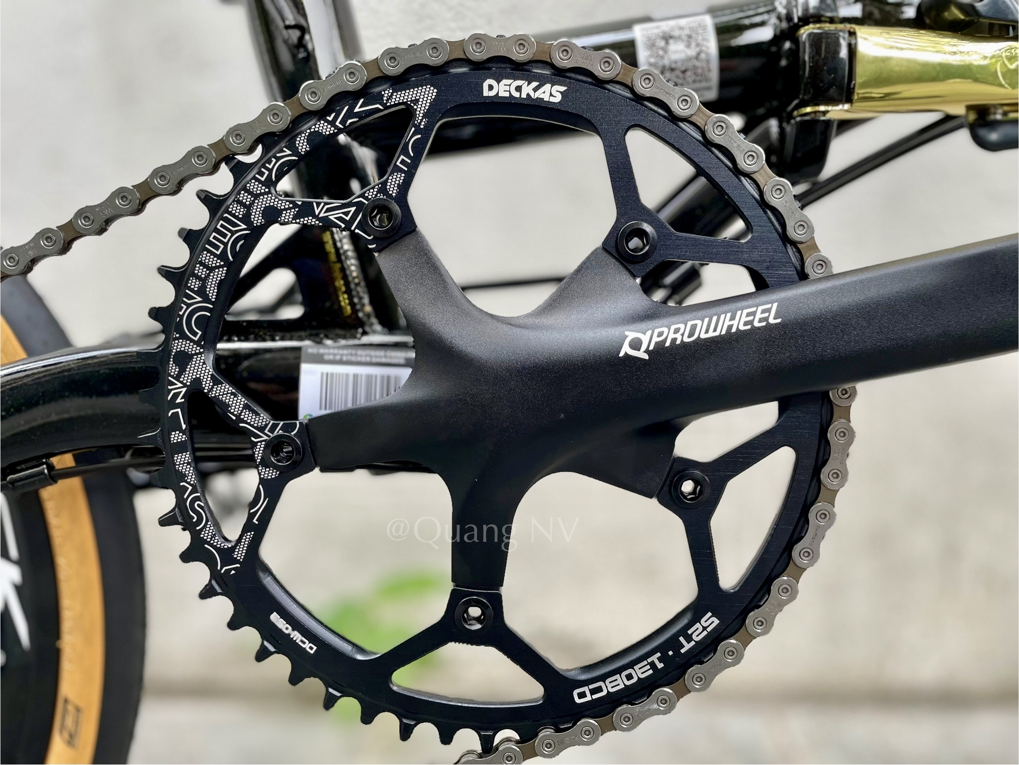 Xe đạp gấp ráp theo yêu cầu Fnhon Gust 16' phanh đĩa màu Đen ánh kim cổ cong