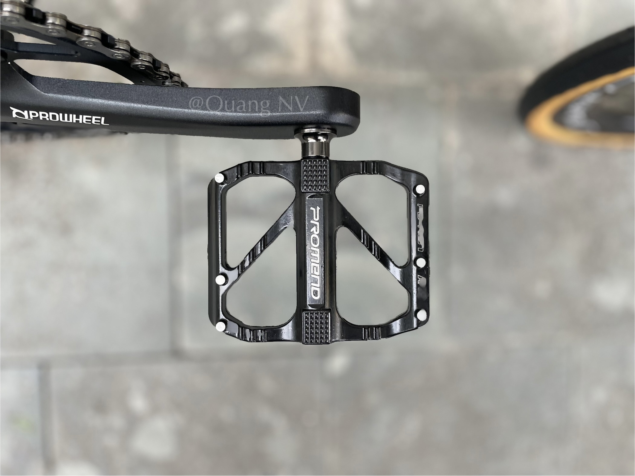 Xe đạp gấp ráp theo yêu cầu Fnhon Gust 16' phanh đĩa màu Đen ánh kim cổ cong