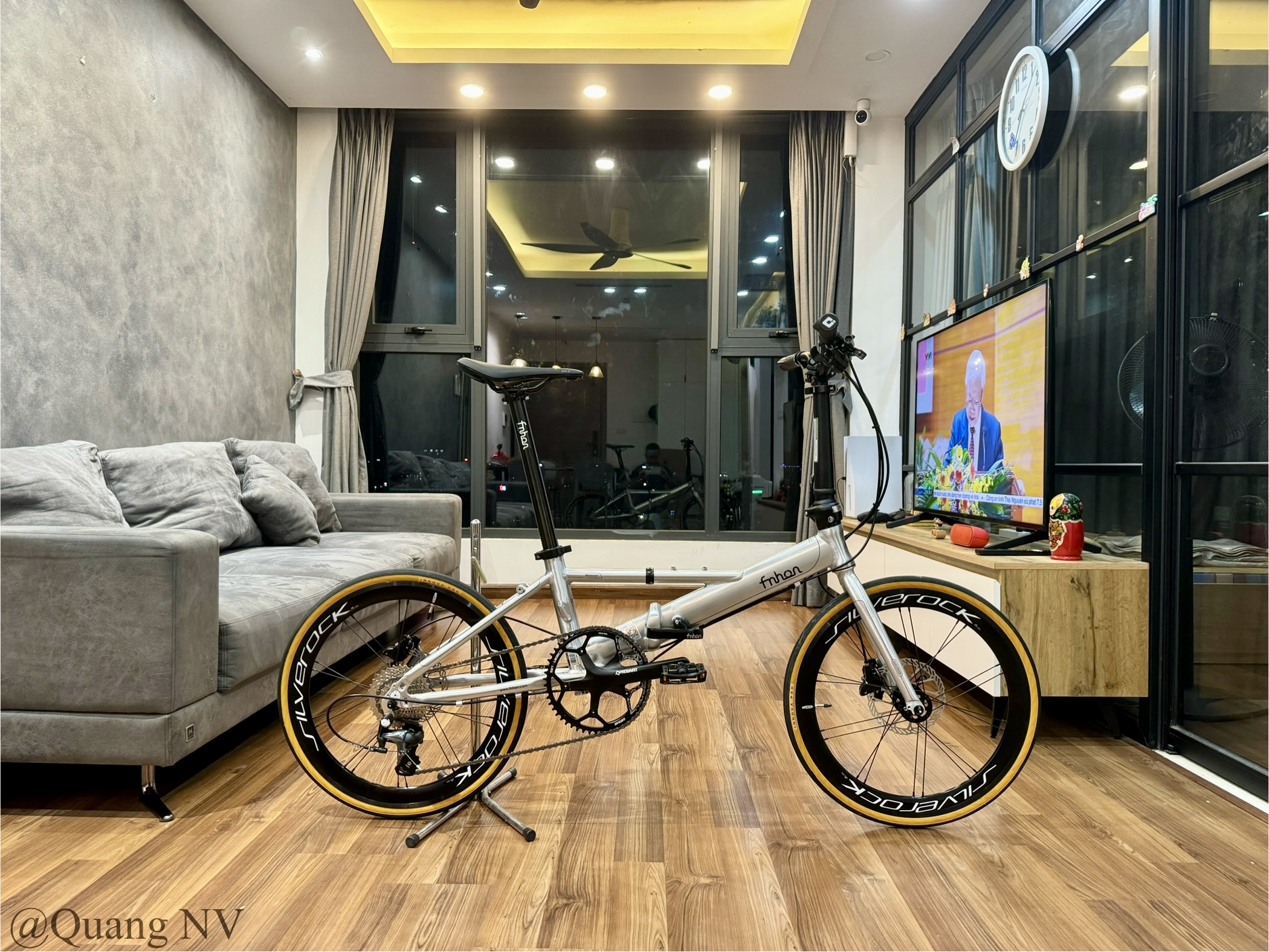 Xe đạp gấp ráp theo yêu cầu Fnhon Monsoon 20' phanh đĩa màu Silver