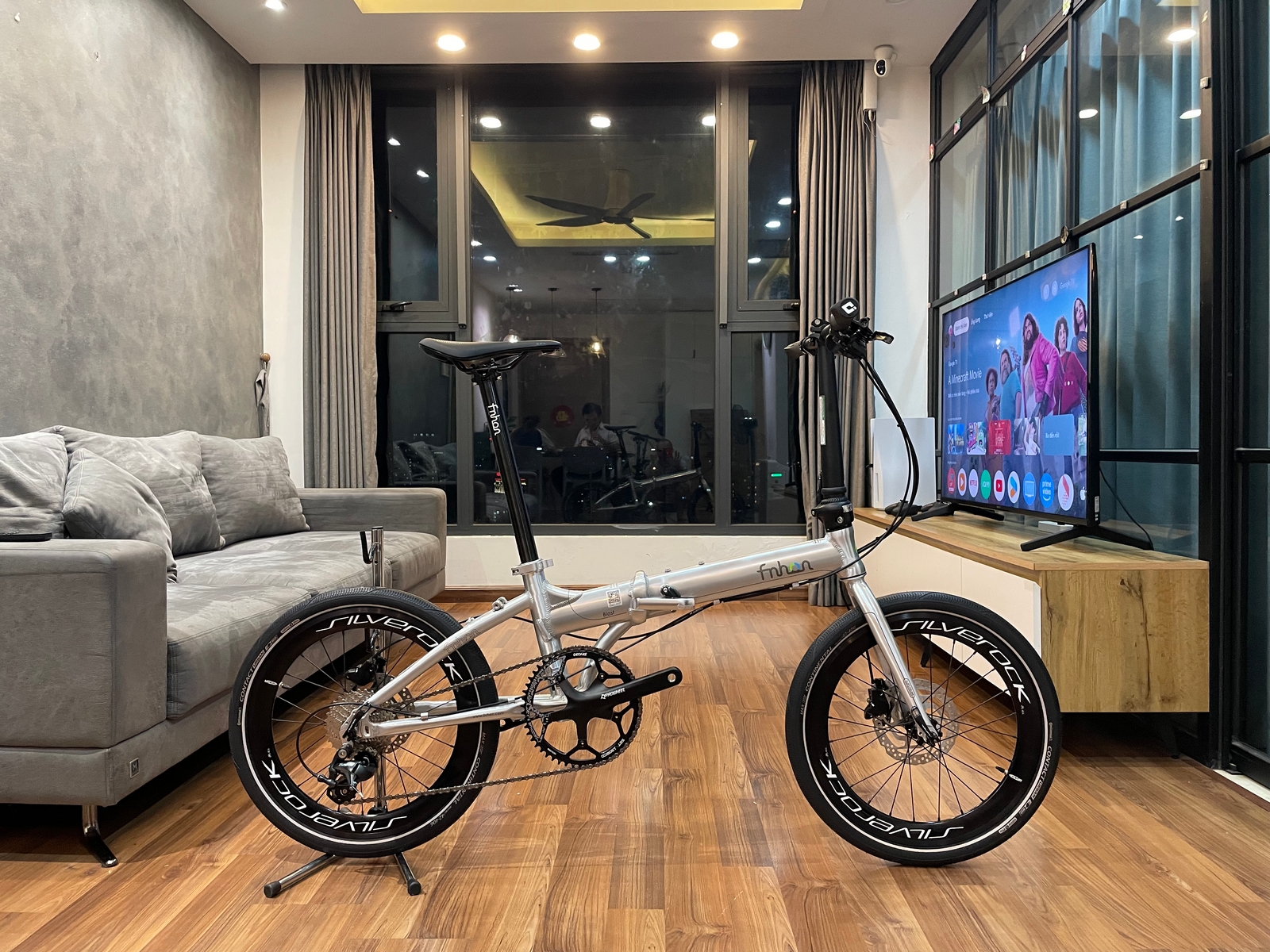 Xe đạp gấp ráp theo yêu cầu Fnhon Blast 20' phanh đĩa màu Silver