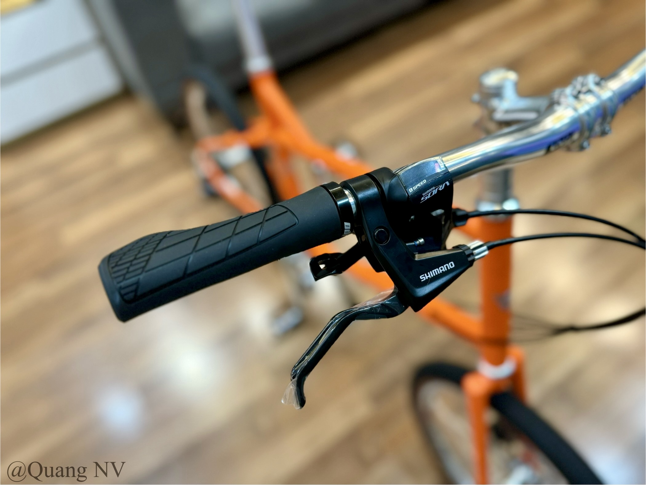 Xe đạp minivelo ráp theo yêu cầu Silverock Dewy 20' phanh đĩa màu Matte Orange