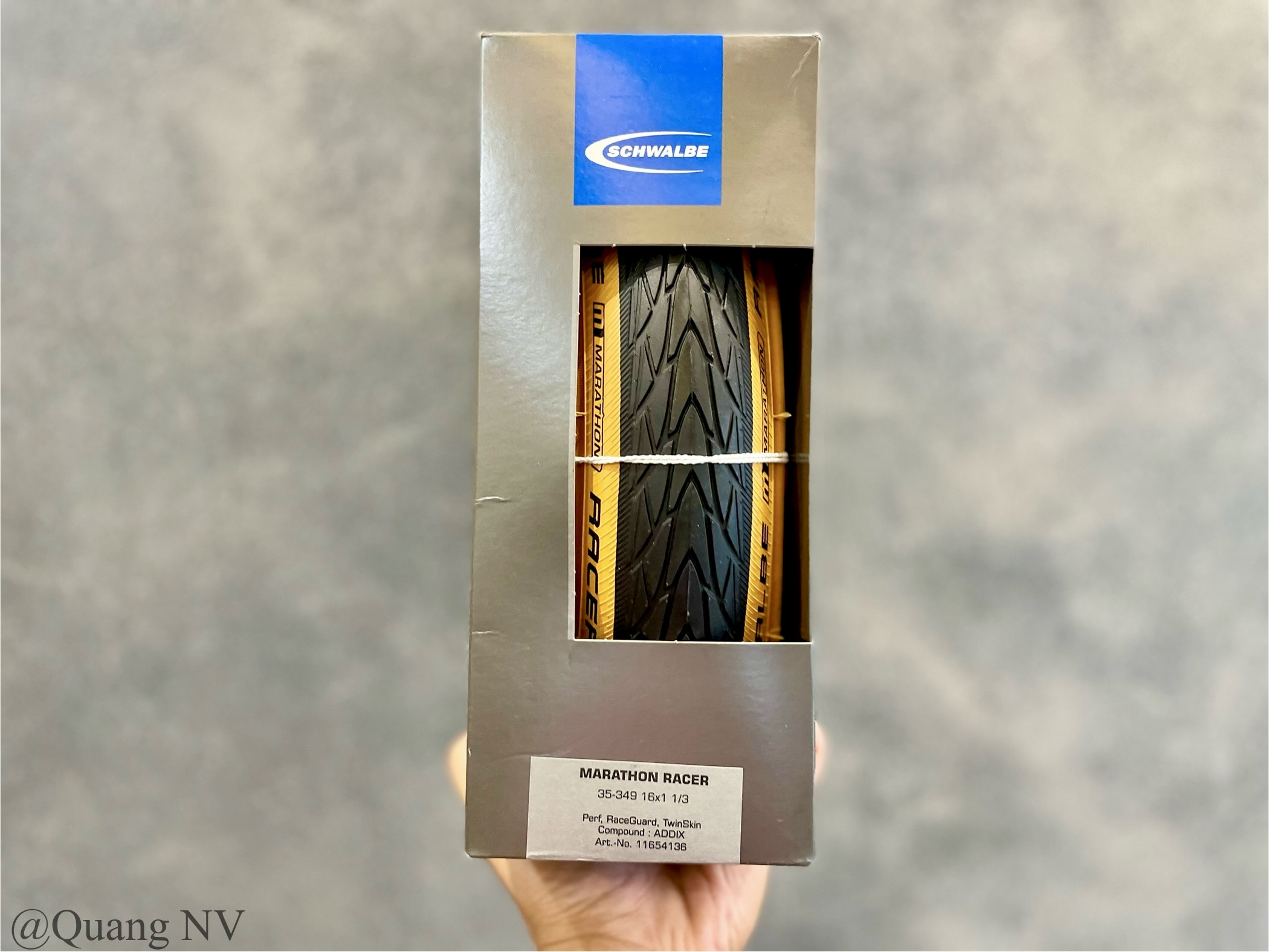 Lốp(vỏ) gấp xe đạp Schwalbe Marathon Racer 16(349)*1-1/3