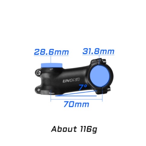 Potang xe đạp ±7 độ các loại UNO AS-007N 31.8mm
