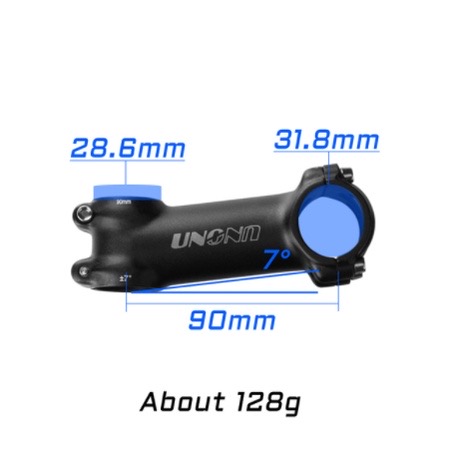 Potang xe đạp ±7 độ UNO AS-007N 31.8*90mm