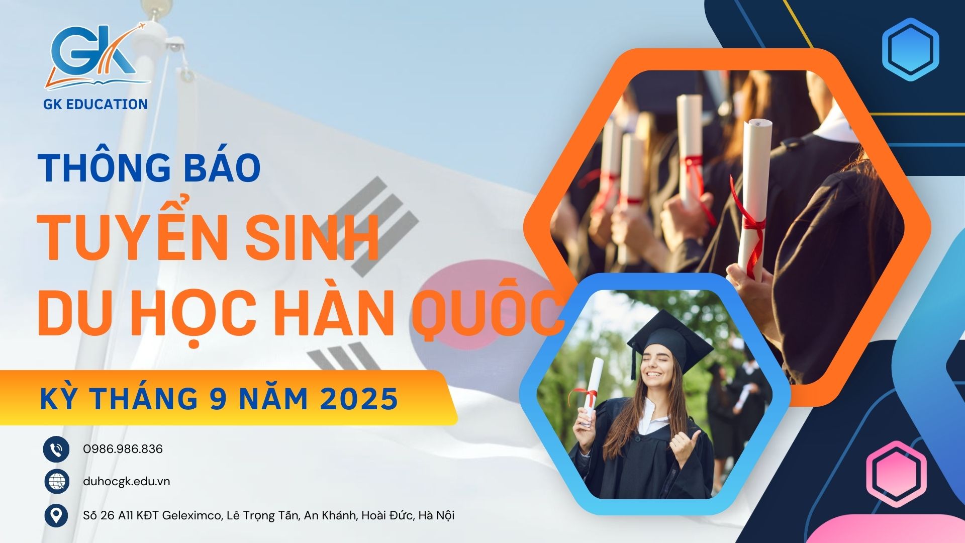 [2025] TUYỂN SINH DU HỌC HÀN QUỐC KỲ THÁNG 9/2025 CÙNG GK EDUCATION