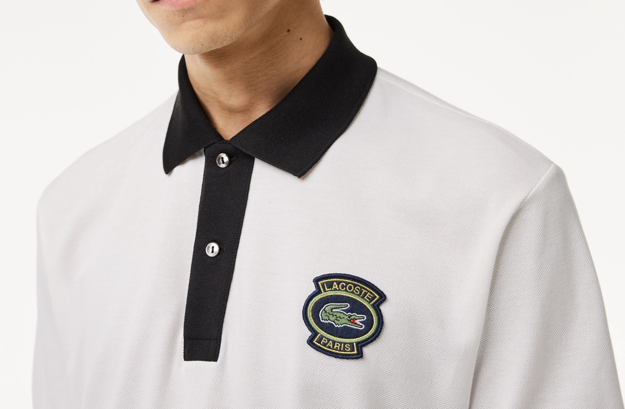 Áo Polo Lacoste Nam Viền Cổ Dáng Classic Cổ Điển PH7369-00-8LP Màu Trắng