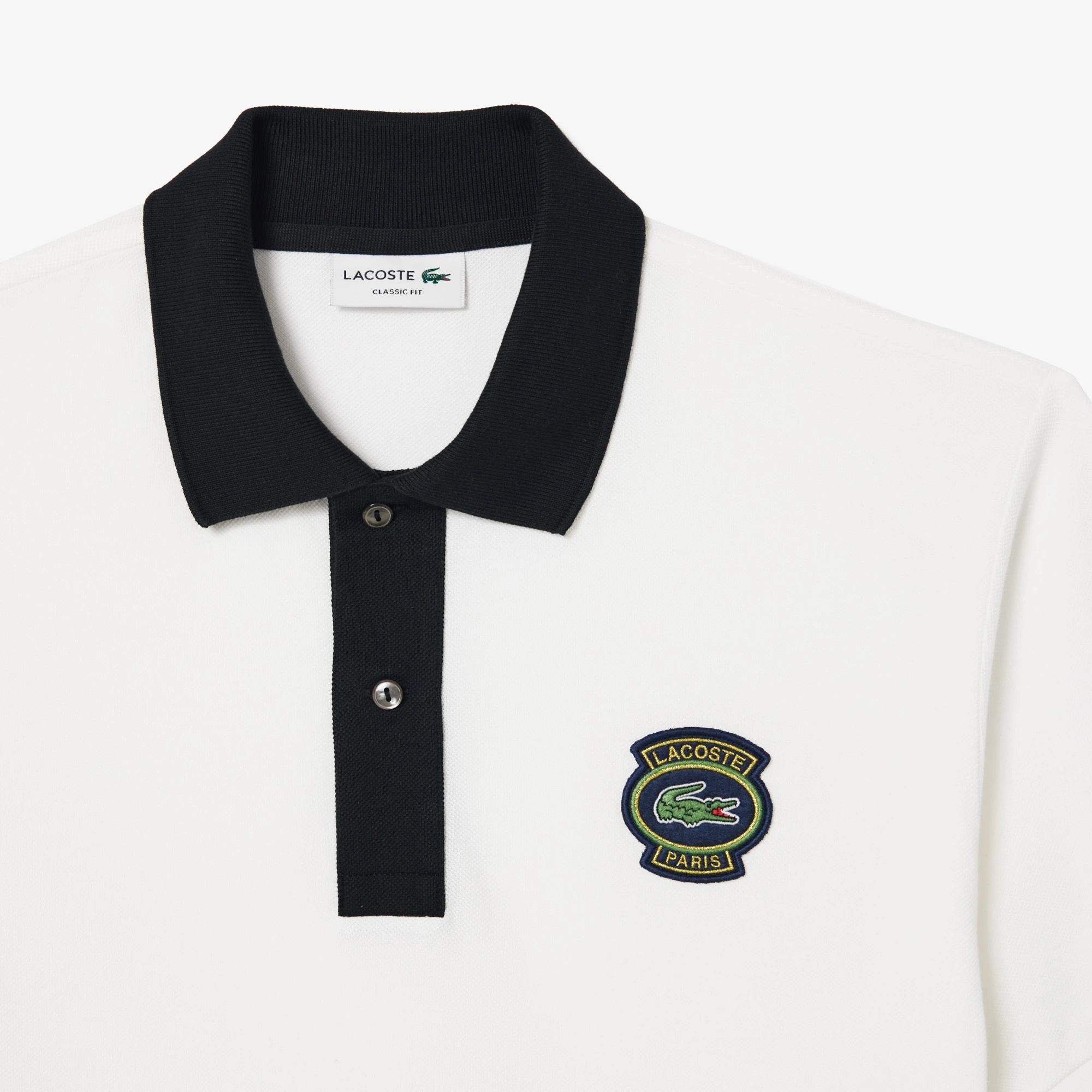 Áo Polo Lacoste Nam Viền Cổ Dáng Classic Cổ Điển PH7369-00-8LP Màu Trắng