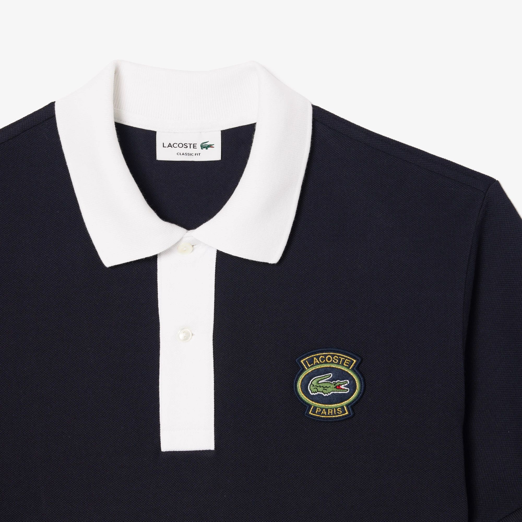 Áo Polo Lacoste Nam Viền Cổ Dáng Classic Cổ Điển PH7369-00-EL5 Màu Xanh Navy