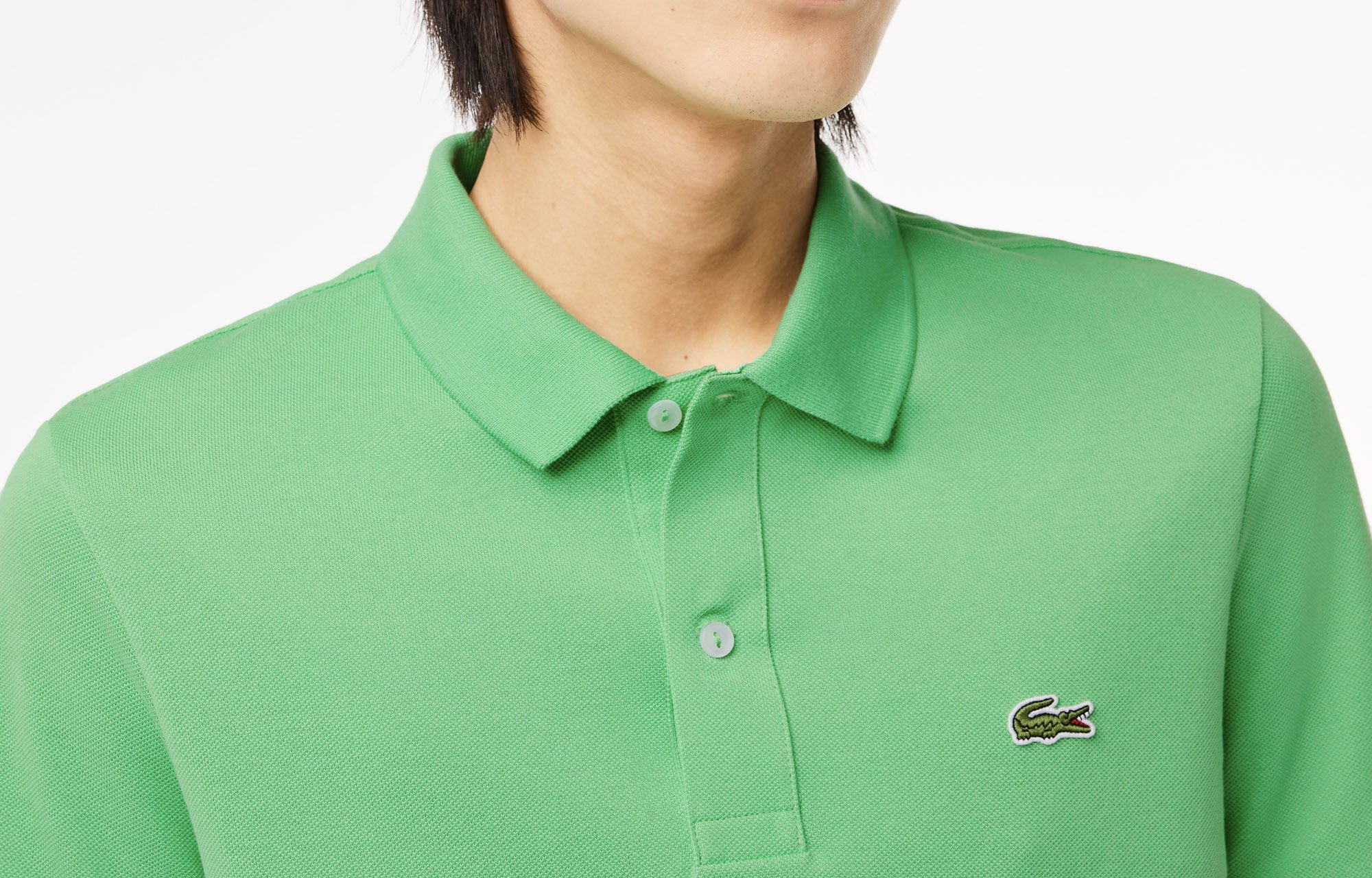 Áo Polo Lacoste Nam Dáng Slim Fit PH4012-00-UYX Màu Xanh Lá Cây