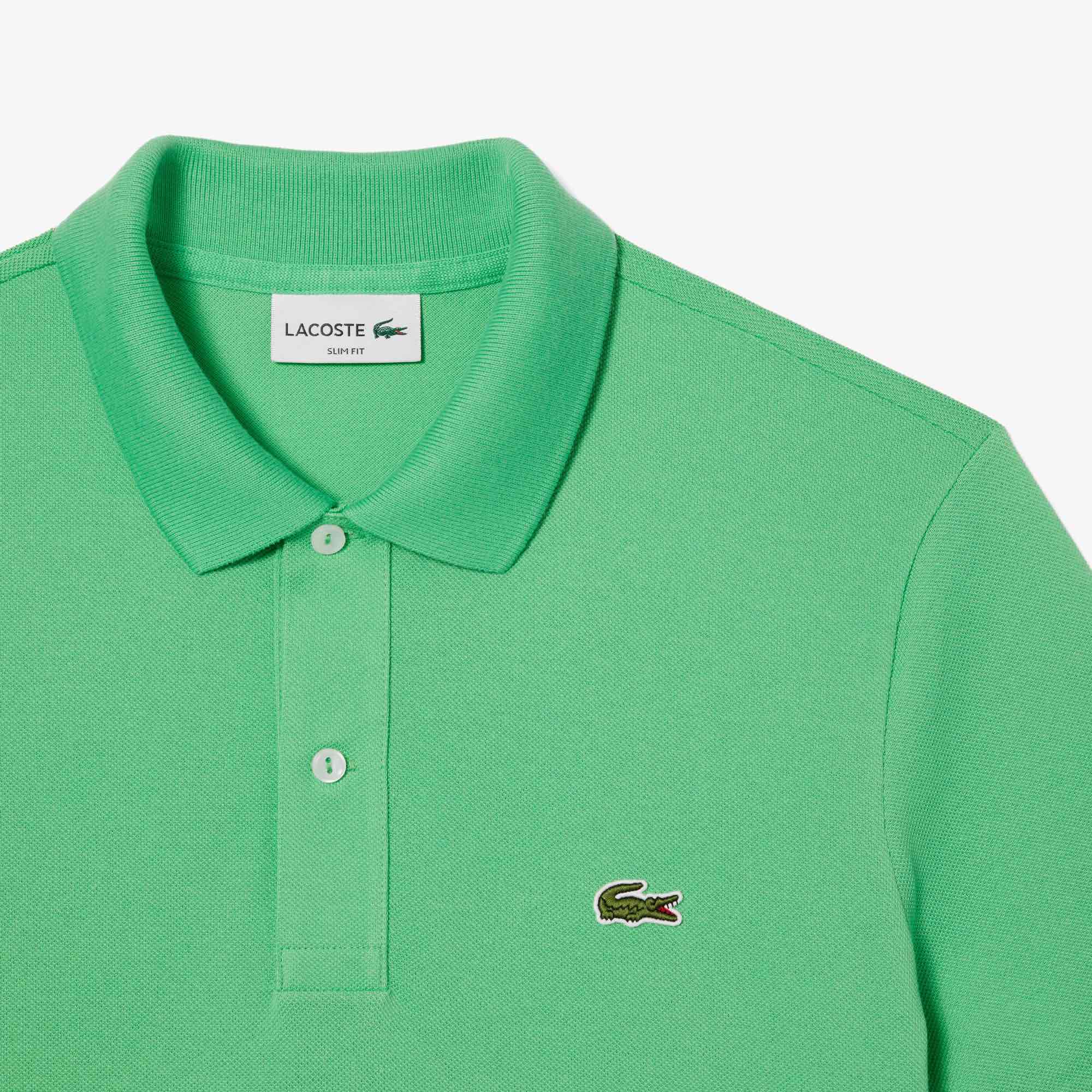 Áo Polo Lacoste Nam Dáng Slim Fit PH4012-00-UYX Màu Xanh Lá Cây
