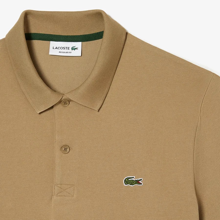 Áo Polo Lacoste Nam Cực Mát Dáng Regular DH0783-00-CB8 Màu Be