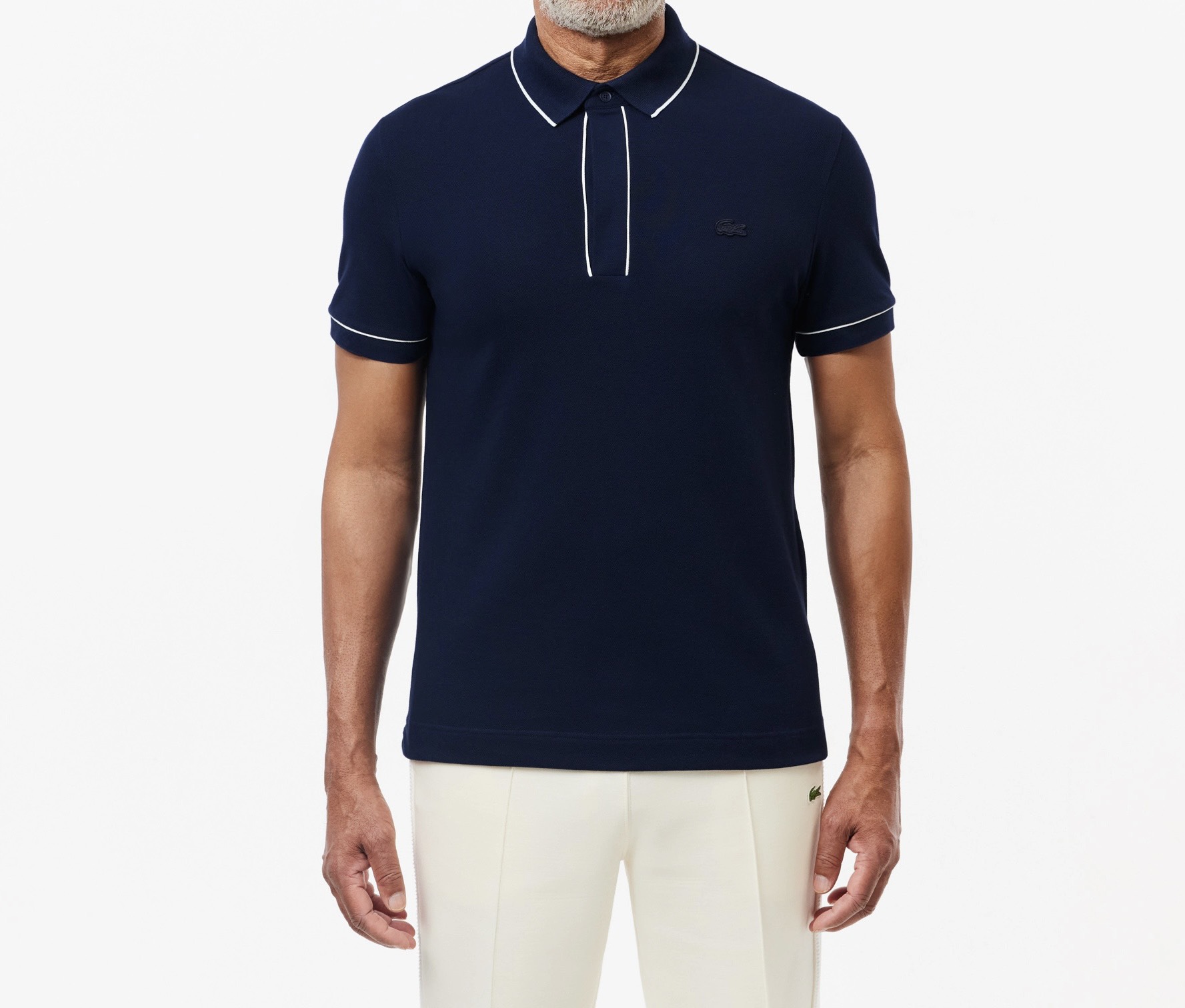 Áo Polo Lacoste Nam Viền Cổ Dáng Regular PH8184-00-166 Màu Xanh Navy