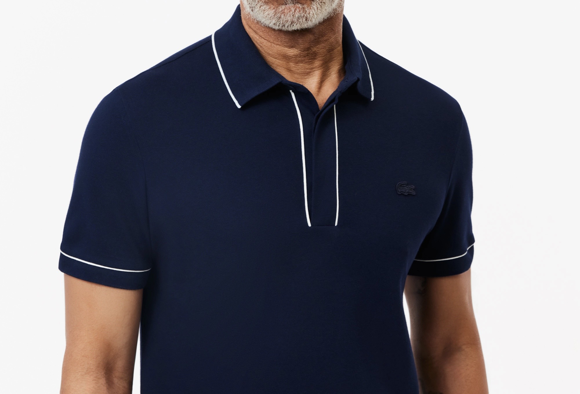 Áo Polo Lacoste Nam Viền Cổ Dáng Regular PH8184-00-166 Màu Xanh Navy