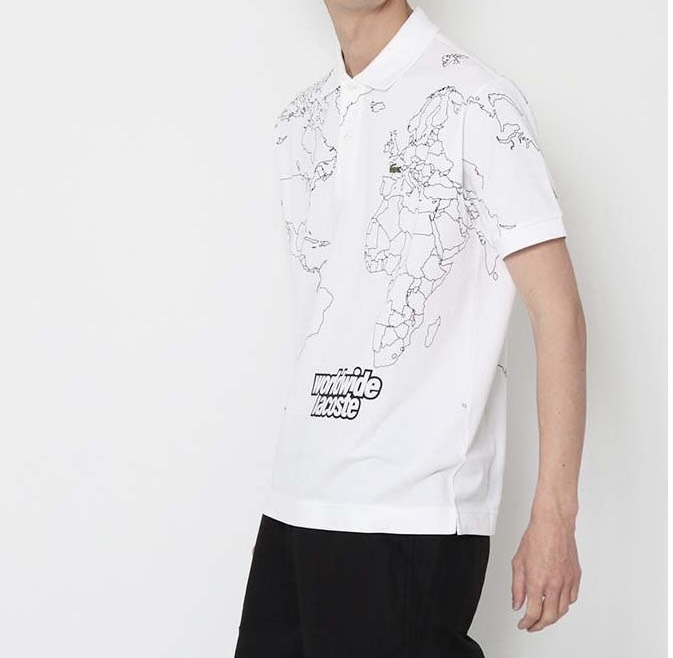 Áo Polo Lacoste Nam Bản Đồ Dáng Classic Cổ Điển PH8046-00-001 Màu Trắng