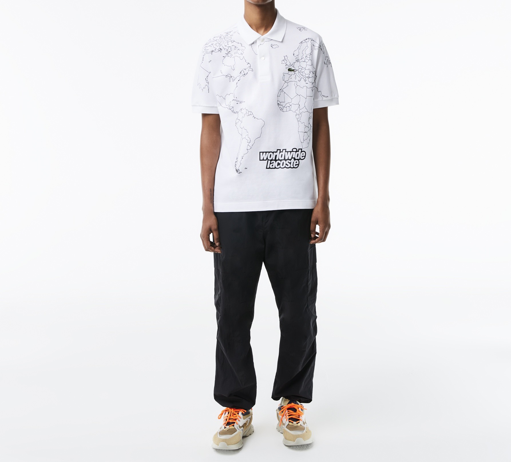 Áo Polo Lacoste Nam Bản Đồ Dáng Classic Cổ Điển PH8046-00-001 Màu Trắng