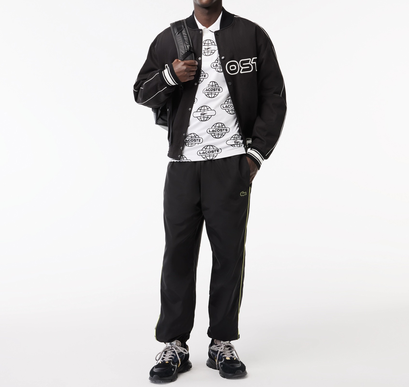 Áo Polo Lacoste Nam Logo Địa Cầu Dáng Regular PH1175-00-AU8 Màu Trắng