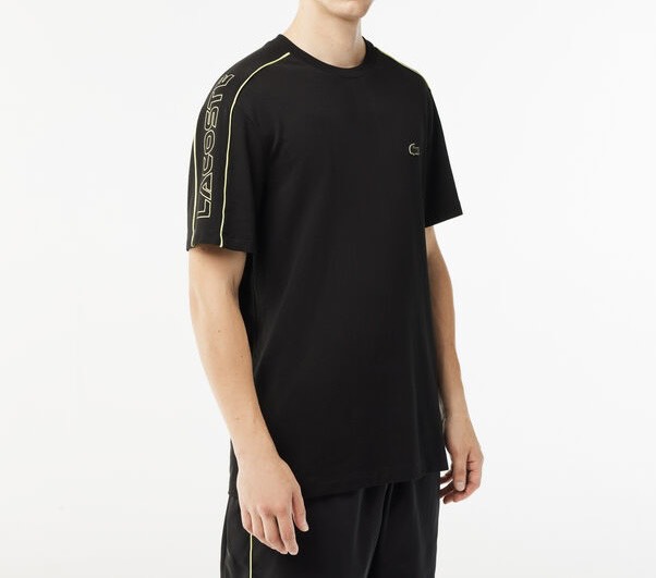 Áo Thun Lacoste Nam Viền Vai Dáng Regular TH1411-00-6VT Màu Đen