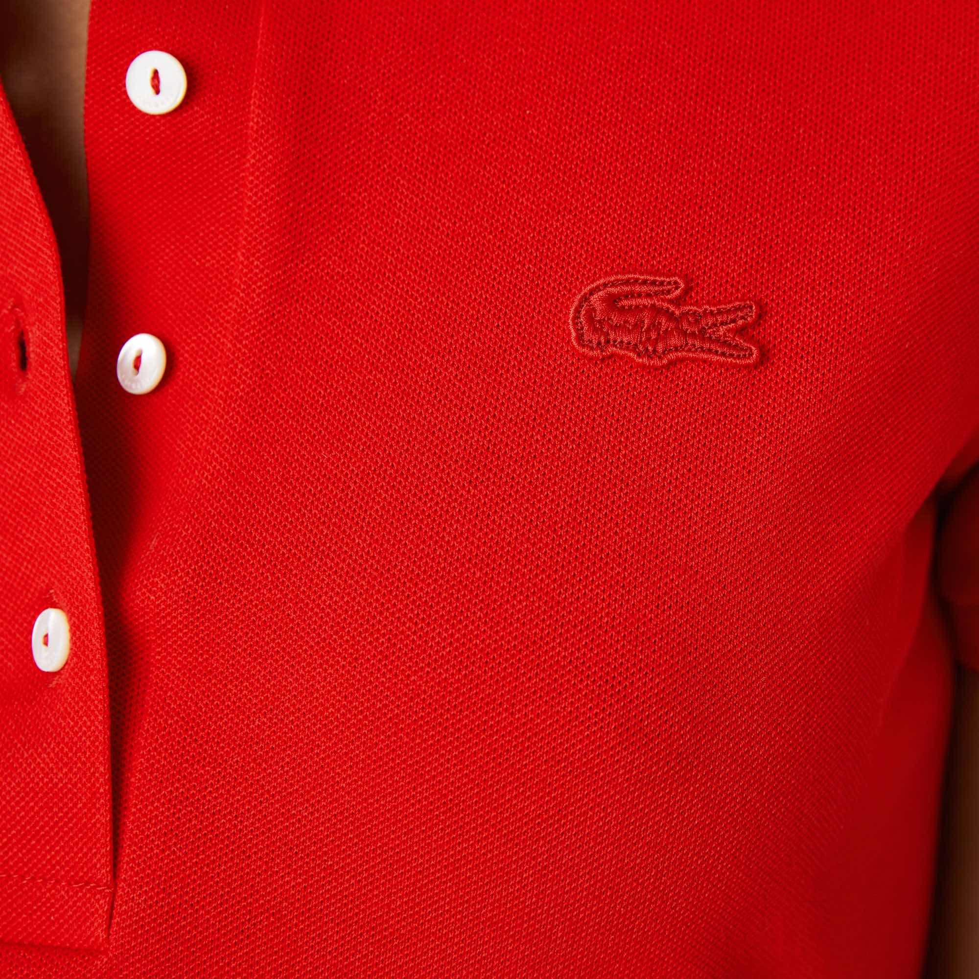 Áo Polo Lacoste Nữ Dáng Ôm Slim Fit PF5462-00-240 Màu Đỏ