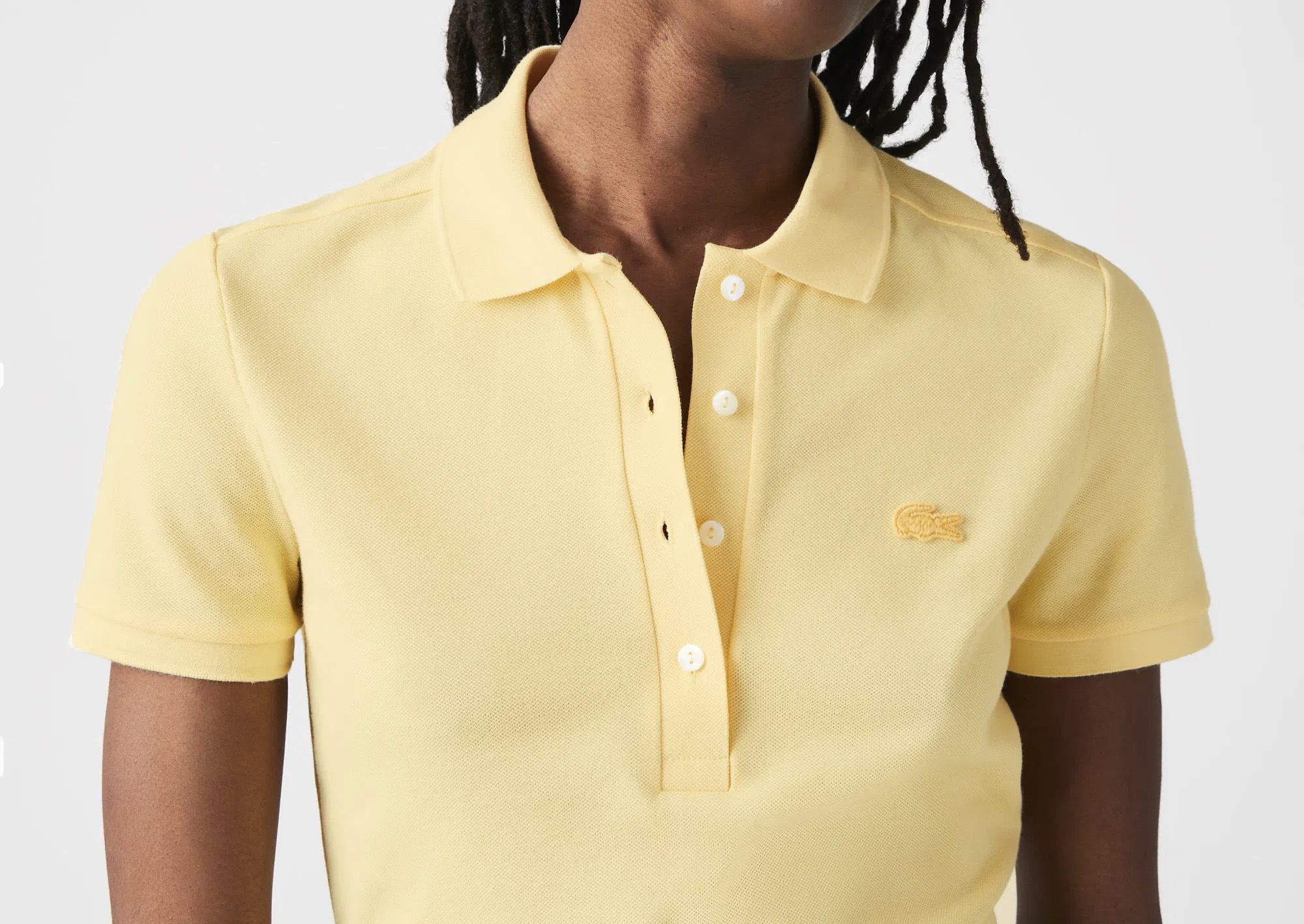 Áo Polo Lacoste Nữ Dáng Ôm Slim Fit PF5462-00-6XP Màu Vàng
