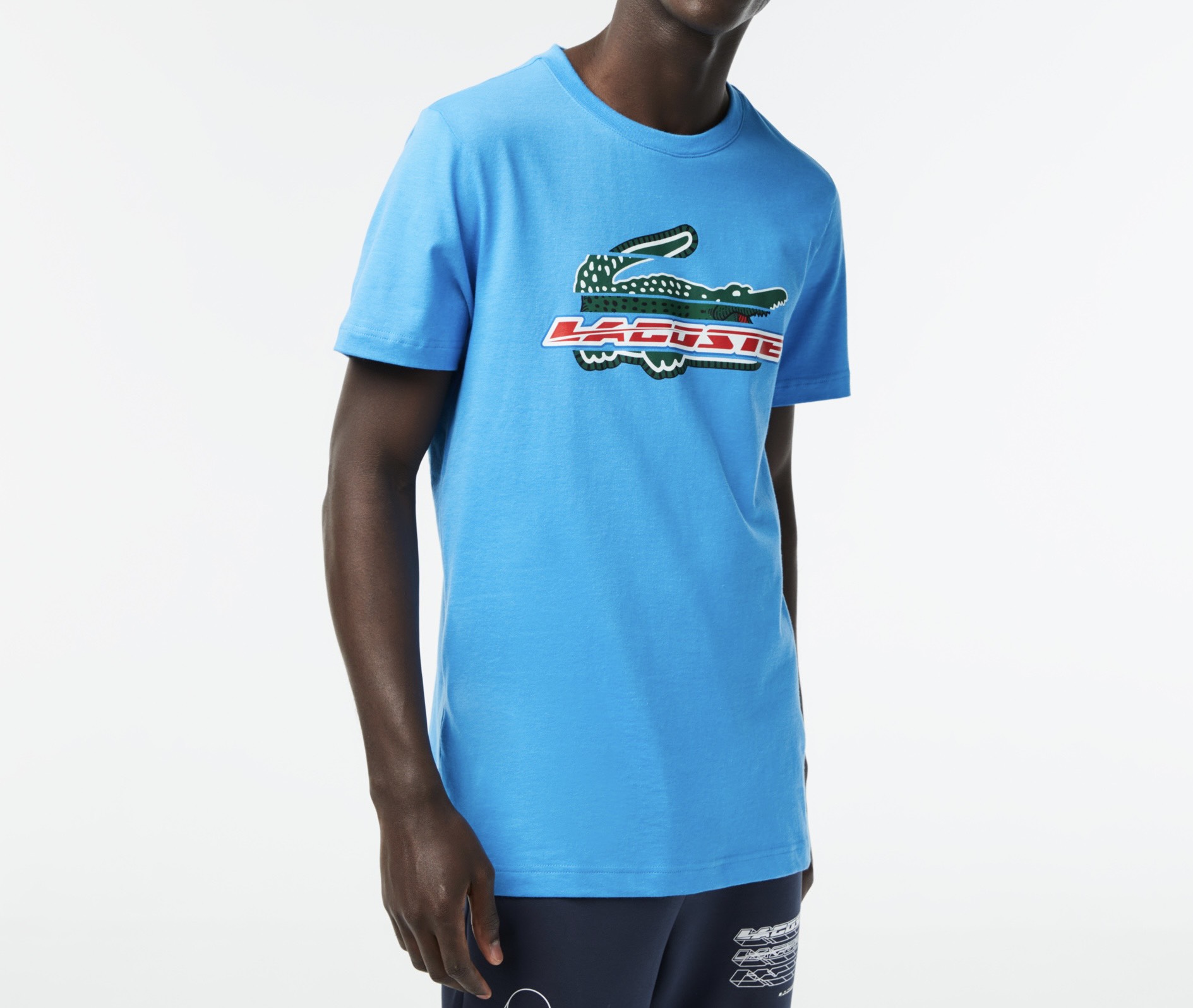 Áo Thun Lacoste Nam Dáng Regular TH5156-00-ZBA Màu Xanh Dương