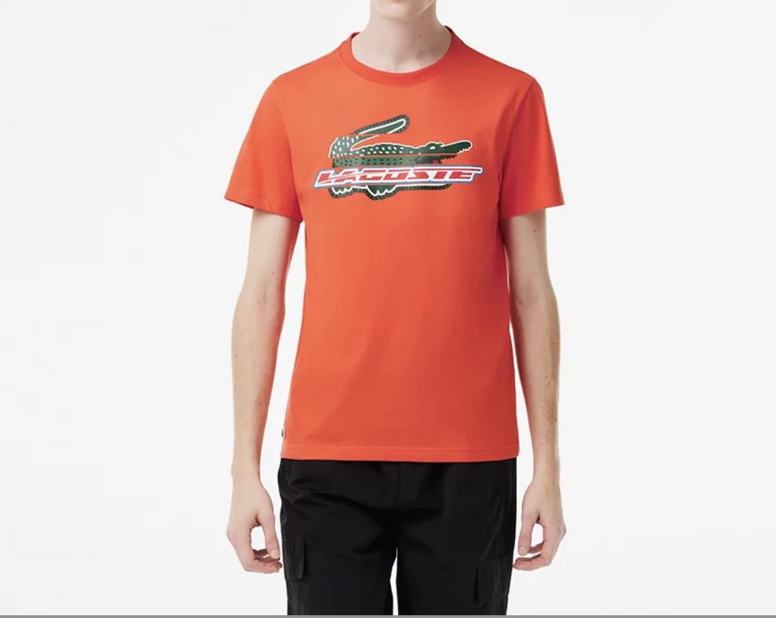 Áo Thun Lacoste Nam Dáng Regular TH5156-00-02K Màu Cam