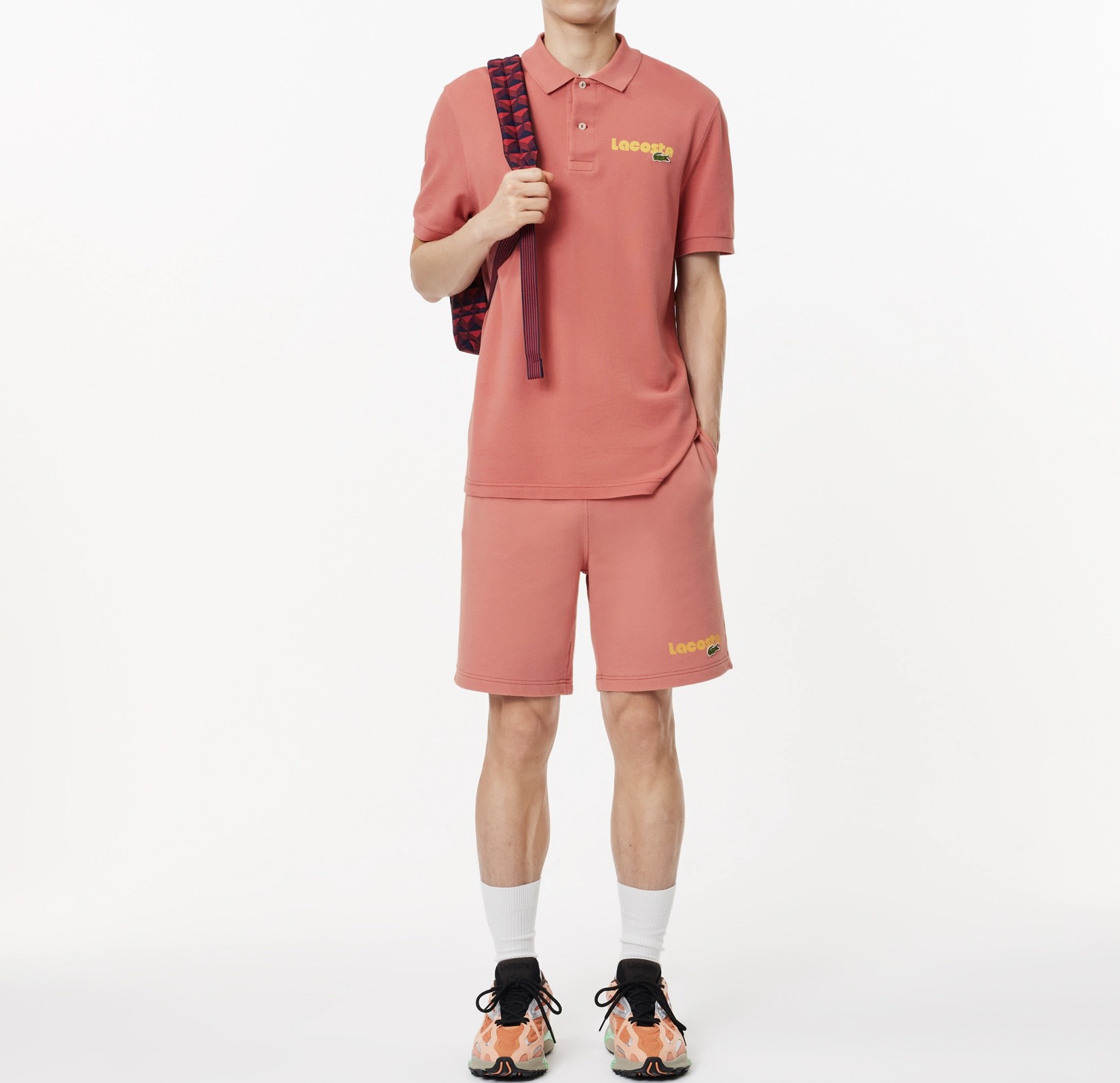Áo Polo Lacoste Nam Washed Effect Dáng Regular PH7426-00-ZV9 Màu Hồng