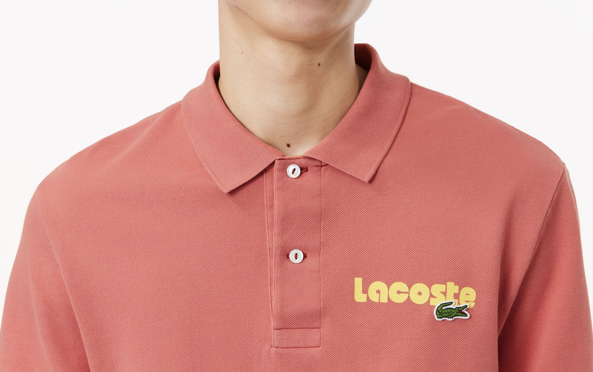 Áo Polo Lacoste Nam Washed Effect Dáng Regular PH7426-00-ZV9 Màu Hồng