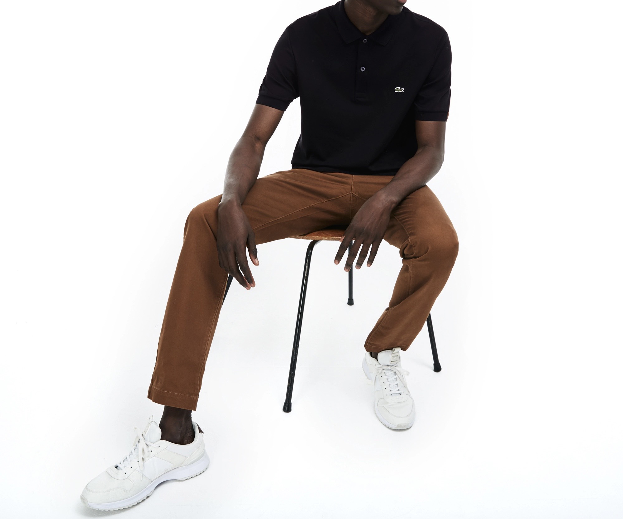 Áo Polo Lacoste Nam Cotton Vải Mịn Dáng Regular DH2050-00-031 Màu Đen