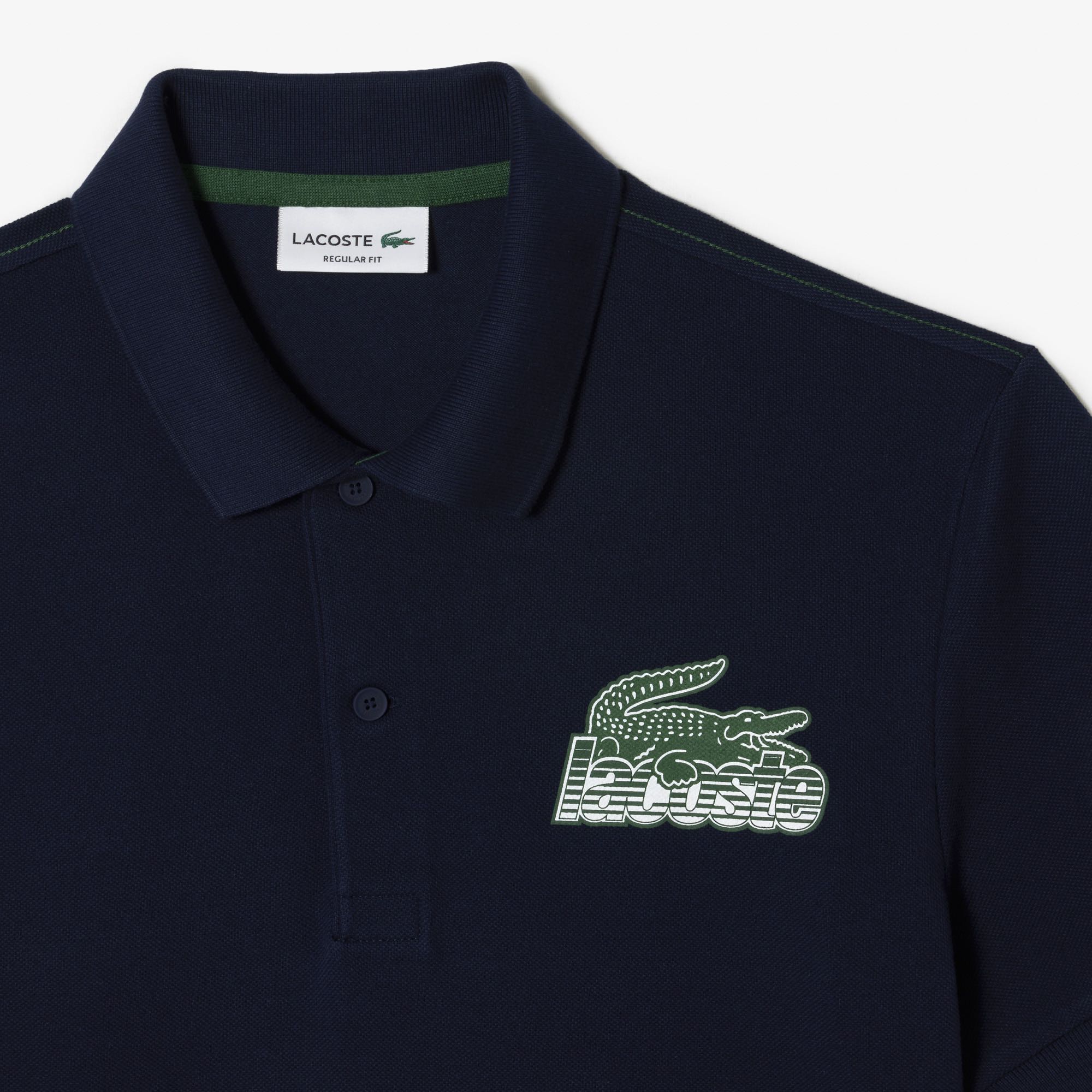 Áo Polo Lacoste Nam Logo Lớn Dáng Regular PH5076-00-166 Màu Xanh Navy