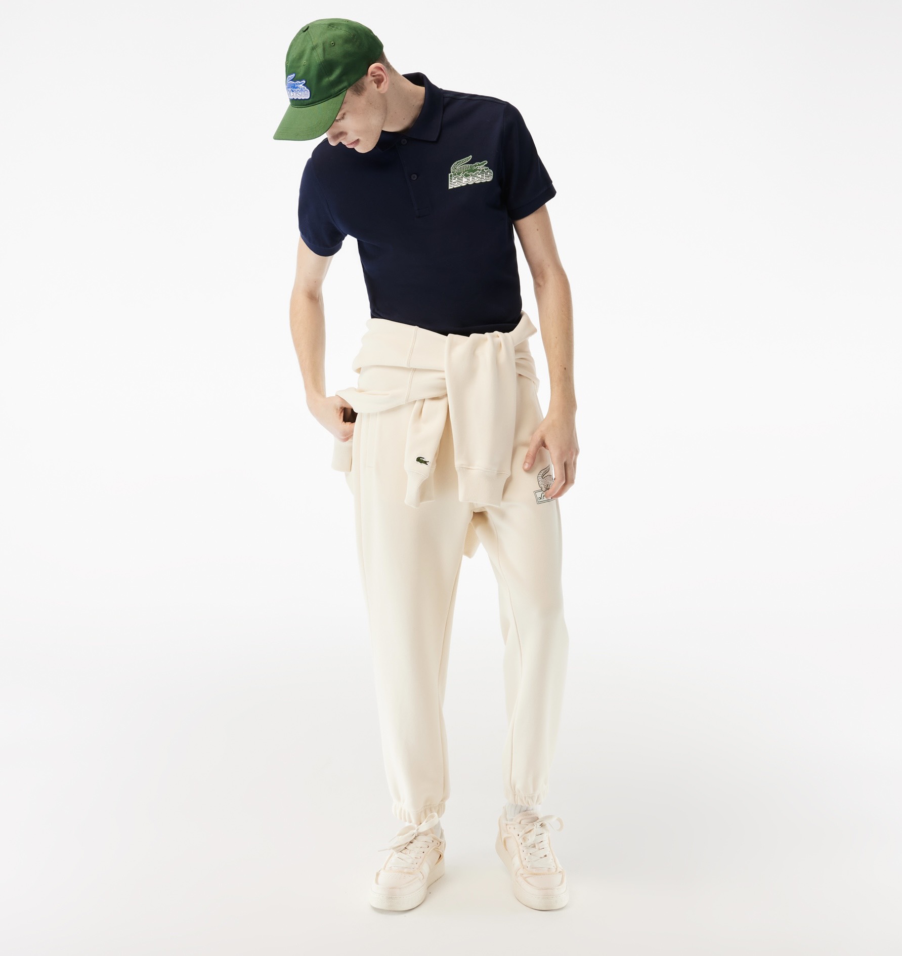 Áo Polo Lacoste Nam Logo Lớn Dáng Regular PH5076-00-166 Màu Xanh Navy