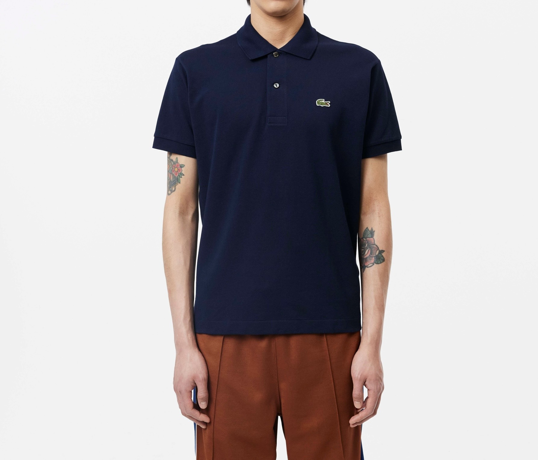 Áo Polo Lacoste Nam Trơn Dáng Classic Cổ Điển L1212-00-166 Màu Xanh Navy