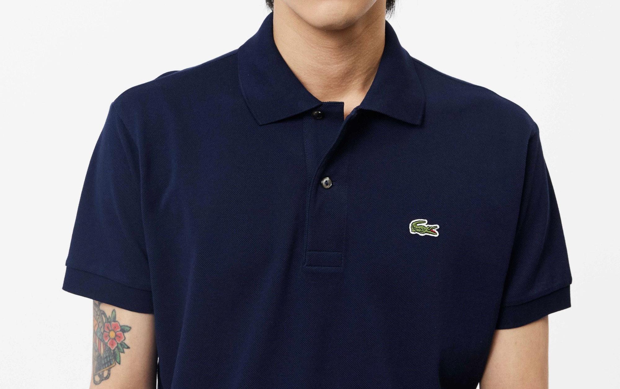 Áo Polo Lacoste Nam Trơn Dáng Classic Cổ Điển L1212-00-166 Màu Xanh Navy