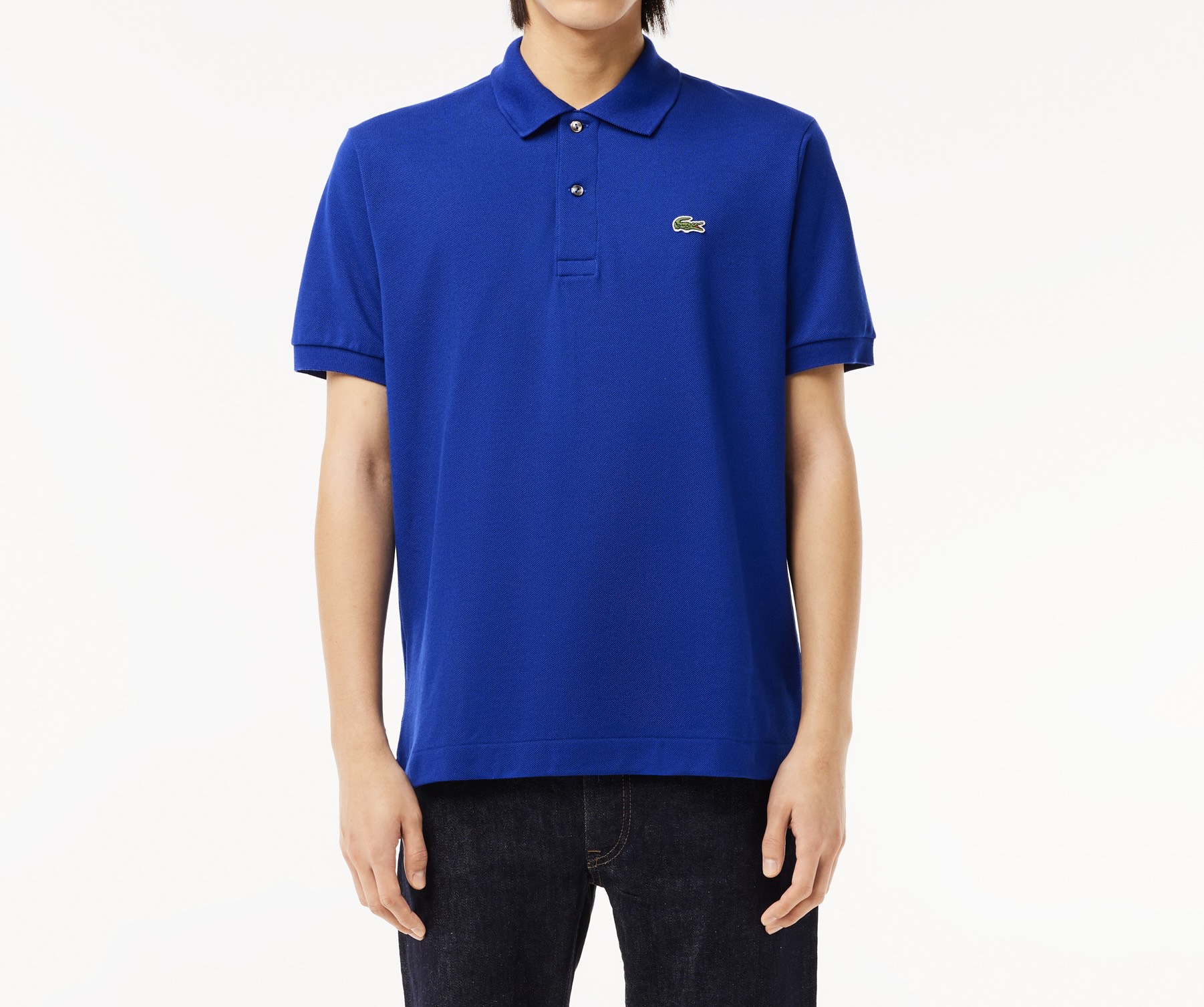 Áo Polo Lacoste Nam Trơn Dáng Classic Cổ Điển L1212-00-BDM Màu Xanh Dương