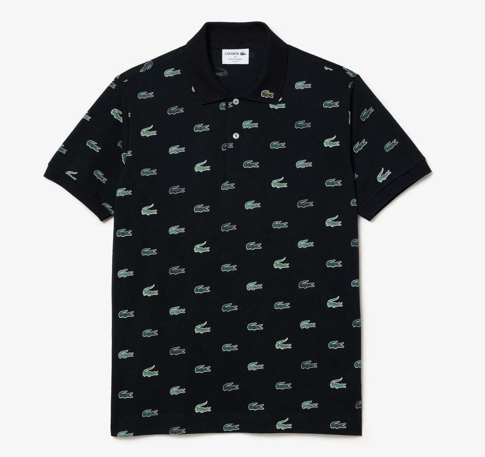 Áo Polo Lacoste Nam Full Cá Dáng Classic Cổ Điển PH3562-00-HDE Màu Xanh Đen