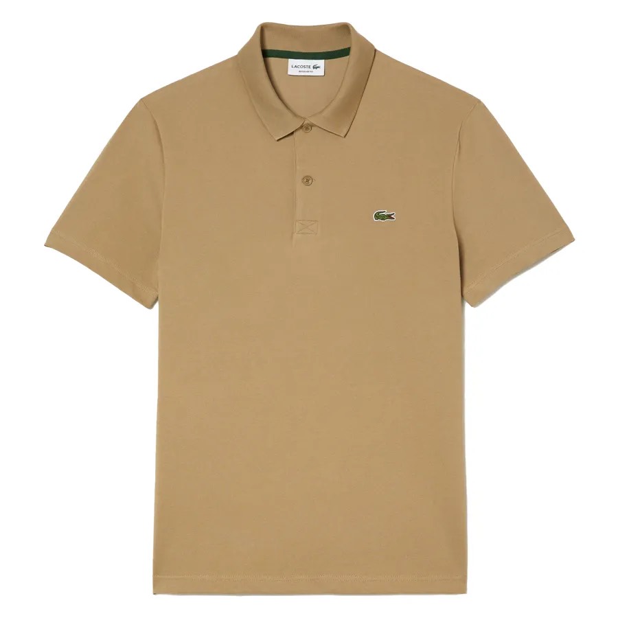 Áo Polo Lacoste Nam Cực Mát Dáng Regular DH0783-00-CB8 Màu Be