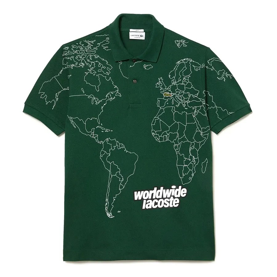 Áo Polo Lacoste Nam Bản Đồ Dáng Classic Cổ Điển PH8046-00-132 Màu Xanh Lục