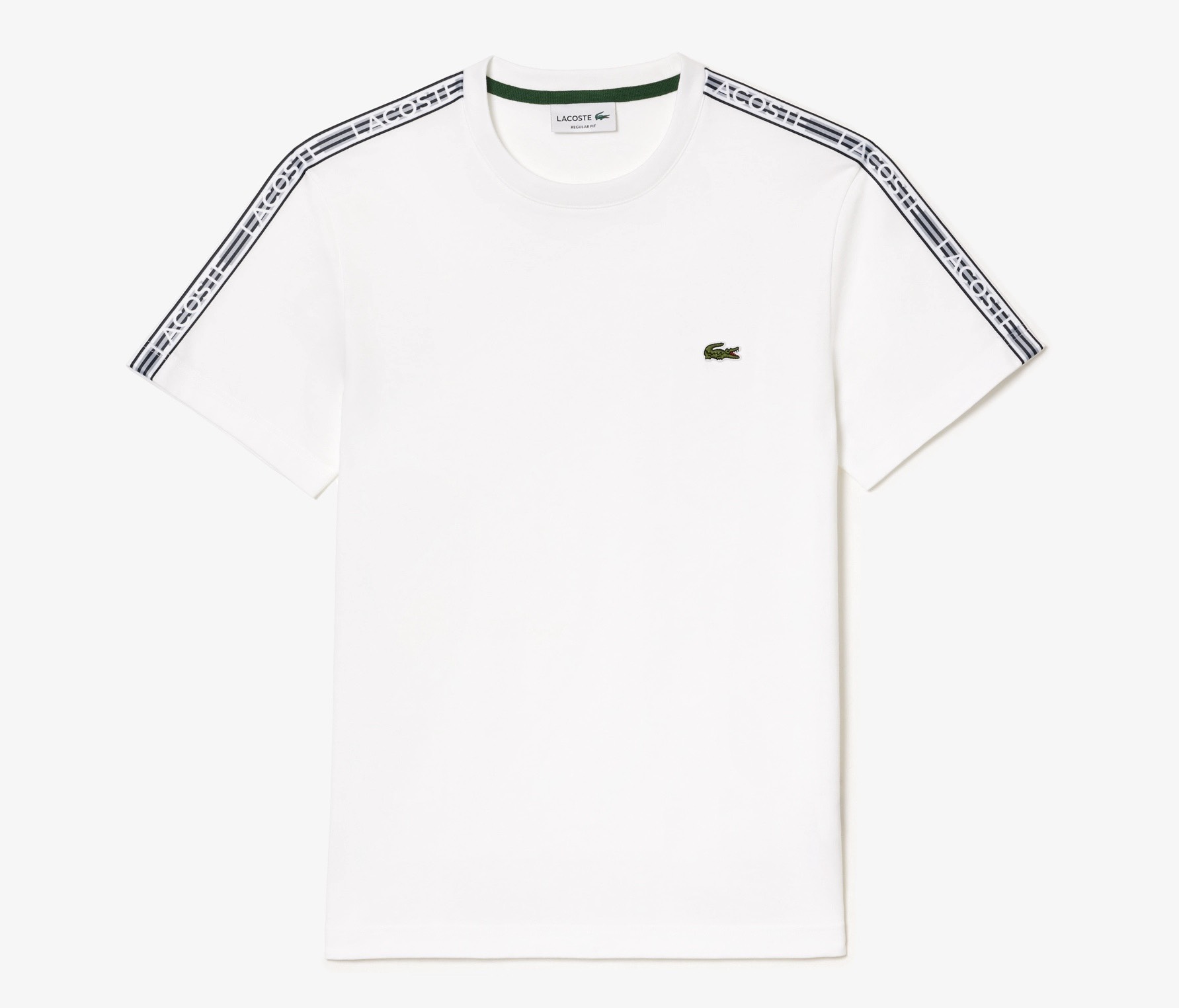 Áo Thun Lacoste Nam Viền Vai Dáng Regular TH5071-00-001 Màu Trắng