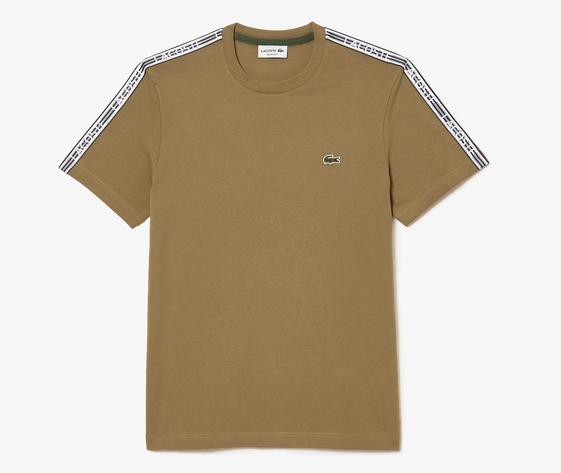 Áo Thun Lacoste Nam Viền Vai Dáng Regular TH5071-00-SIX Màu Nâu