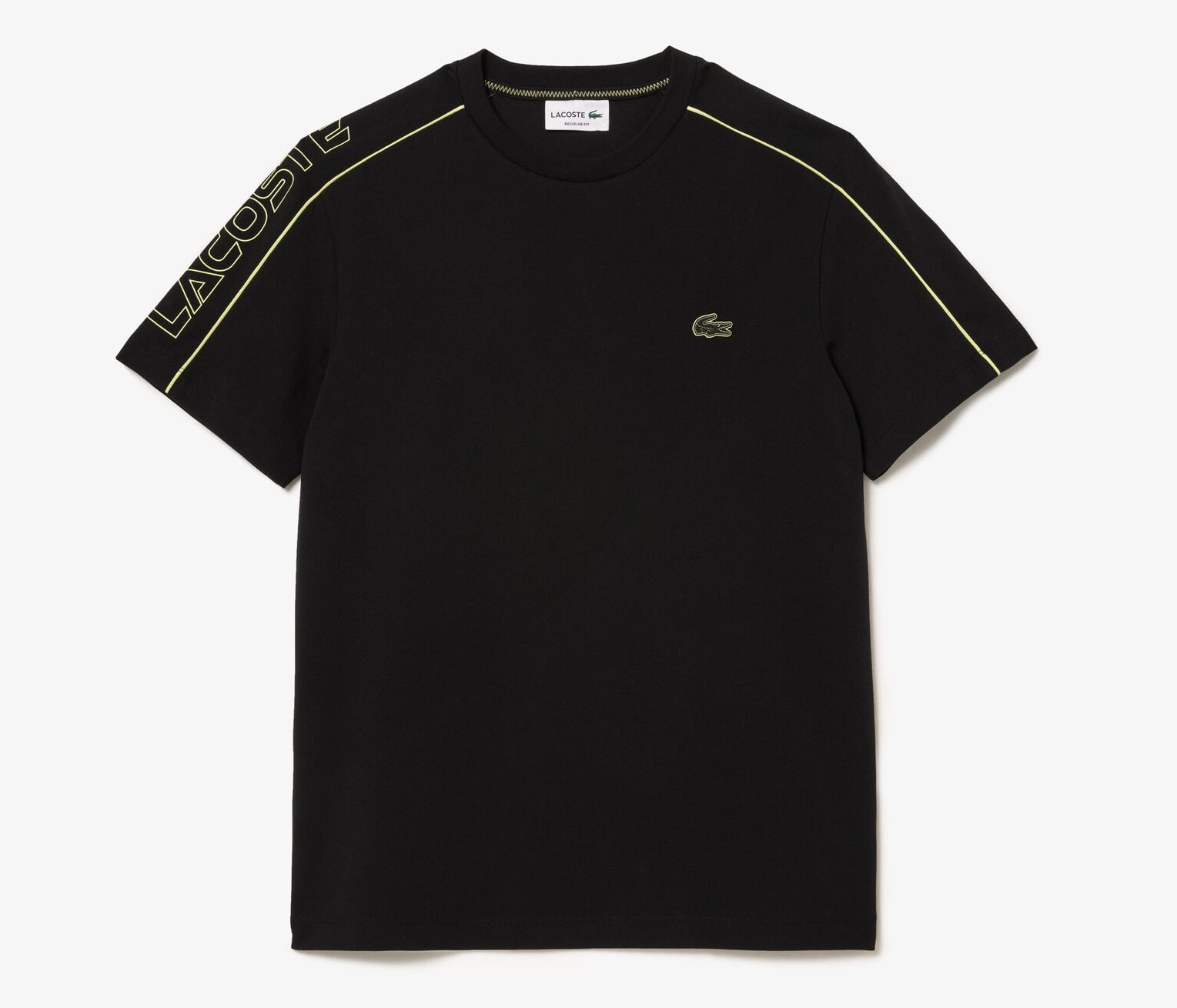 Áo Thun Lacoste Nam Viền Vai Dáng Regular TH1411-00-6VT Màu Đen