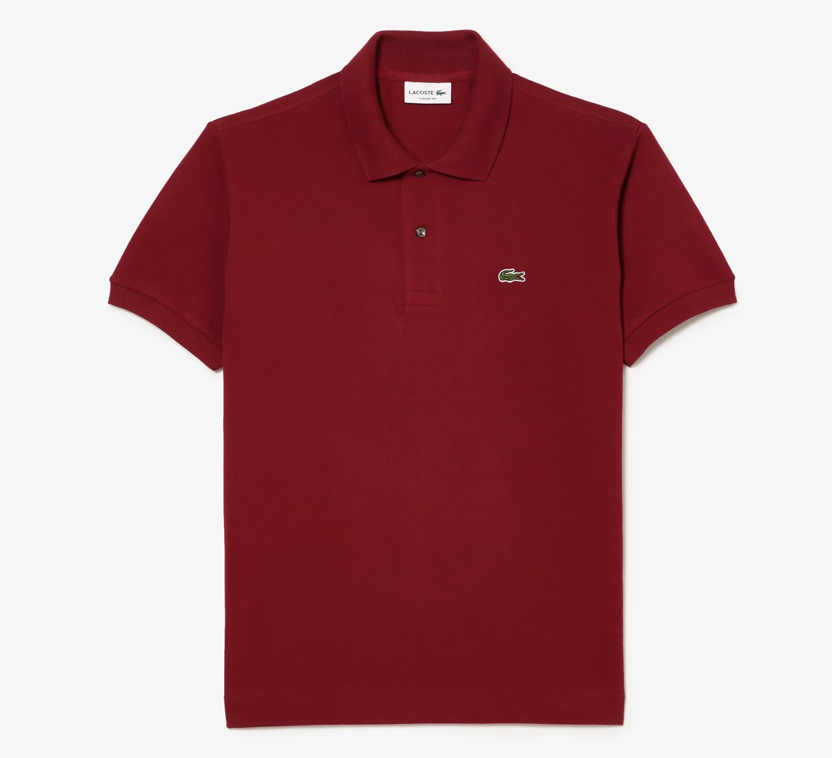 Áo Polo Lacoste Nam Trơn Dáng Classic Cổ Điển L1212-00-476 Màu Đỏ Bordeaux