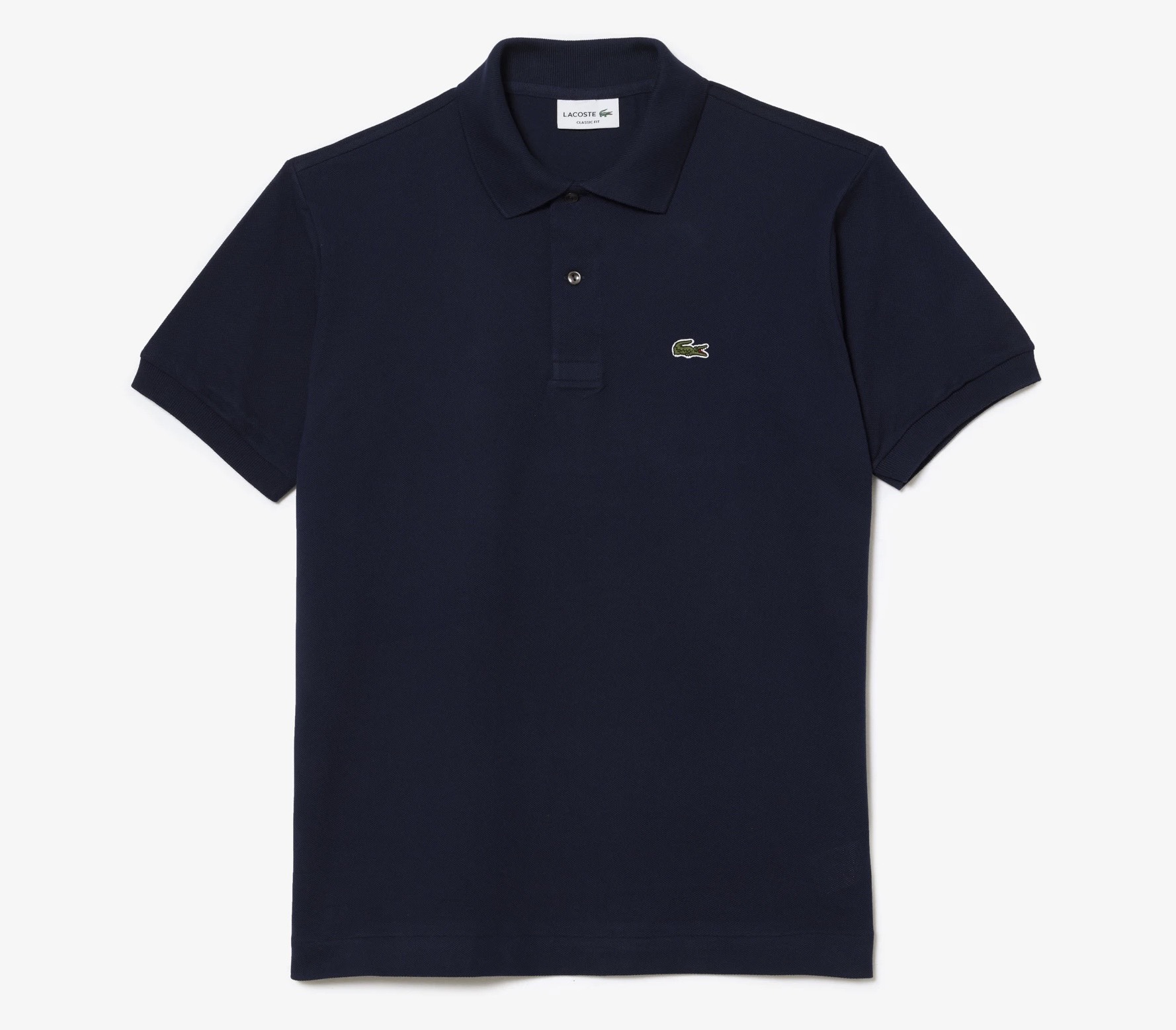 Áo Polo Lacoste Nam Trơn Dáng Classic Cổ Điển L1212-00-166 Màu Xanh Navy