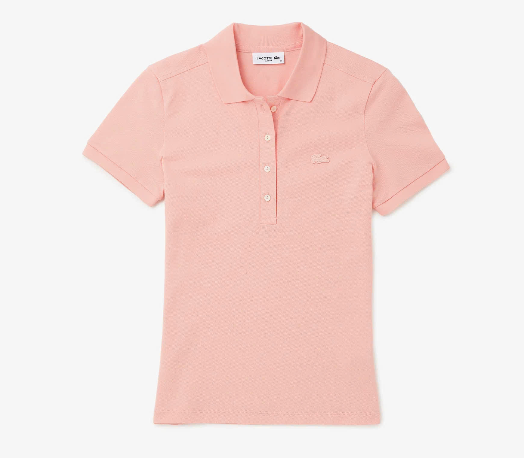 Áo Polo Lacoste Nữ Dáng Ôm Slim Fit PF5462-00-SFI Màu Hồng