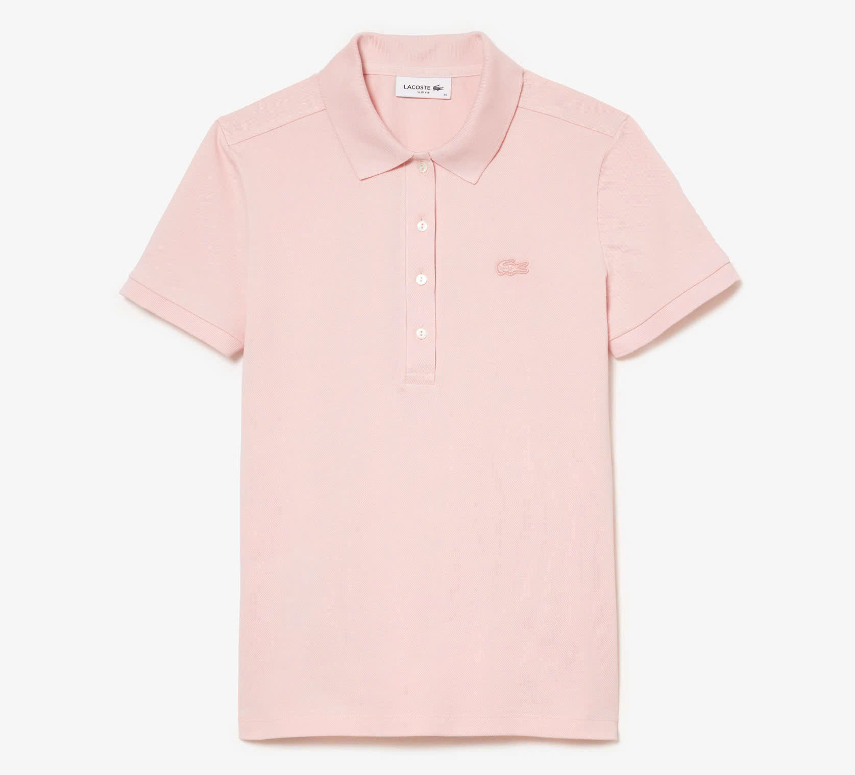 Áo Polo Lacoste Nữ Dáng Ôm Slim Fit PF5462-00-ADY Màu Hồng Nhạt