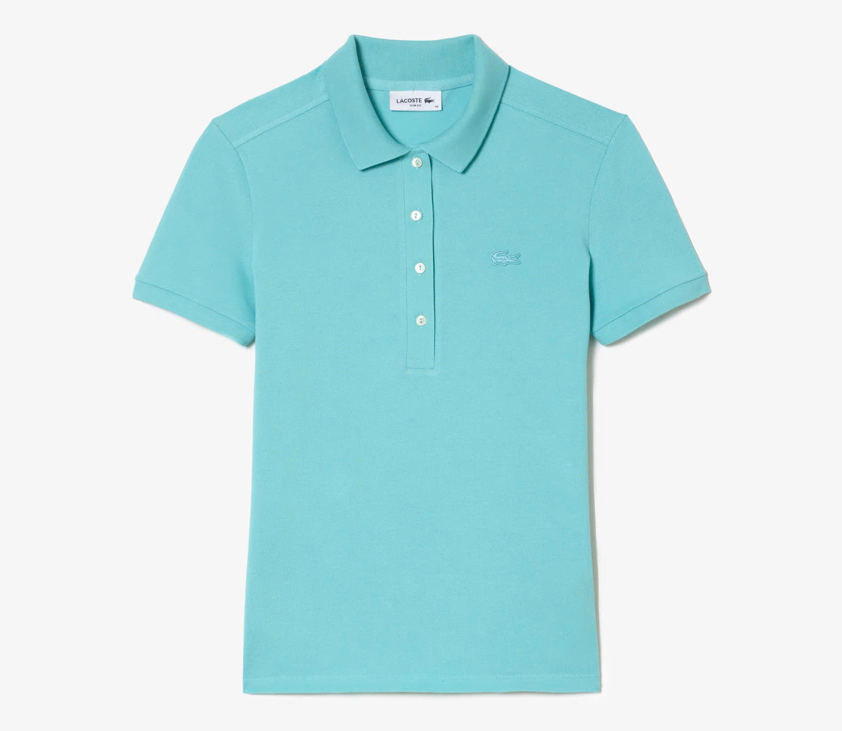 Áo Polo Lacoste Nữ Dáng Ôm Slim Fit PF5462-00-BVG Màu Xanh Mint