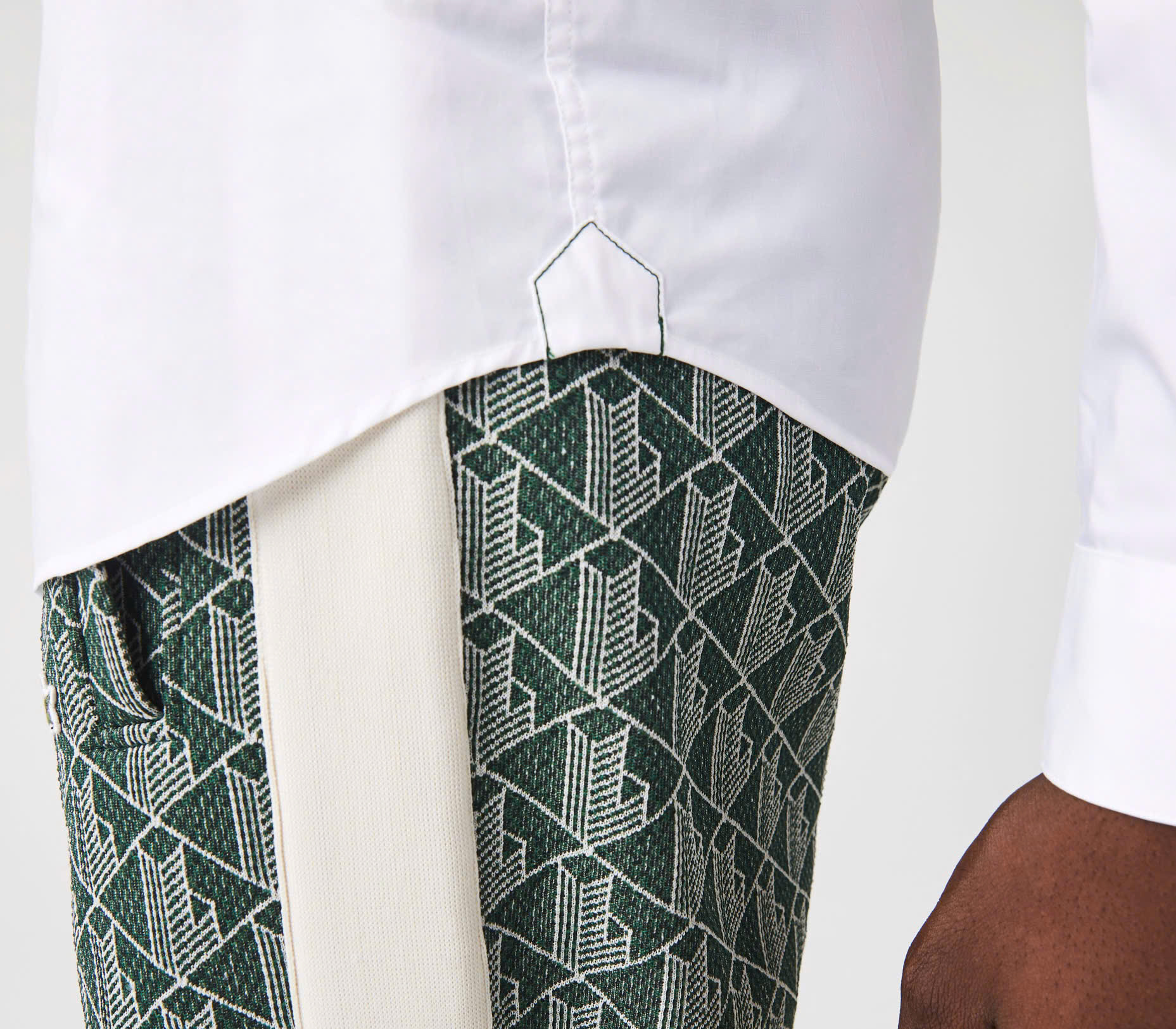 Áo Sơ Mi Lacoste Nam Dài Tay Poplin Dáng Slim Fit CH2668-00-001 Màu Trắng