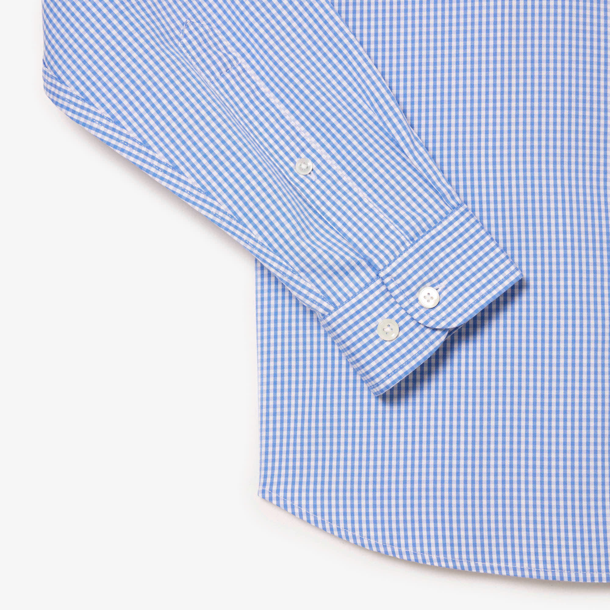 Áo Sơ Mi Lacoste Nam Dài Tay Carô Pinpoint Dáng Regular CH2932-00-F6Z Màu Xanh
